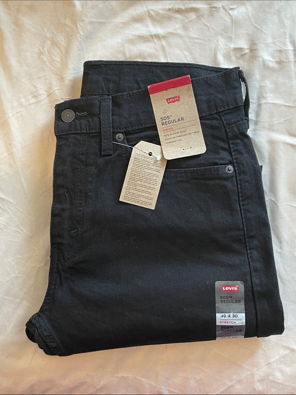 Levi's 505™ Regular Fit Straight Jeans in Black